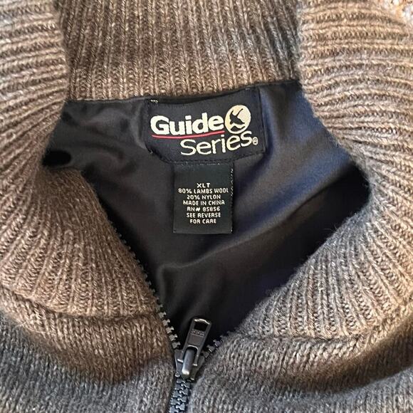 Guide Series Lined Wool Full Zip Windstopper Sweater Jacket Green Mens XLT - Picture 3 of 7